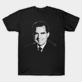 Richard Nixon Black and White T-Shirt